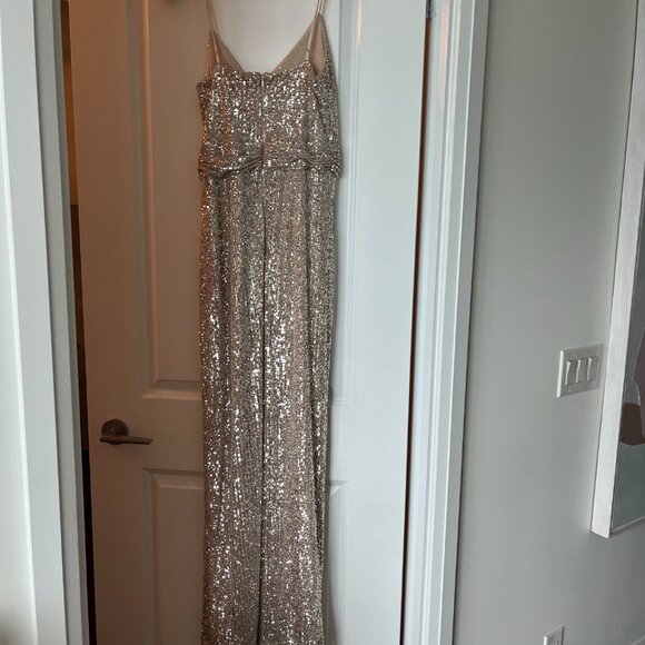 Emile Sequined Gown by Likely (champagne/gold colour) Size 6 - Picture 2 of 8